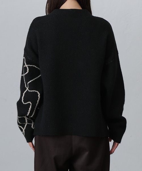 COLONY 2139（コロニートゥーワンスリーナイン）の「モチモチシャギーロープ柄ニット（ニット/セーター・レディース・オフホワイト/グレー/ブラック・FREE）」の18枚目の写真