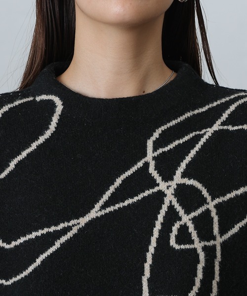 COLONY 2139（コロニートゥーワンスリーナイン）の「モチモチシャギーロープ柄ニット（ニット/セーター・レディース・オフホワイト/グレー/ブラック・FREE）」の19枚目の写真