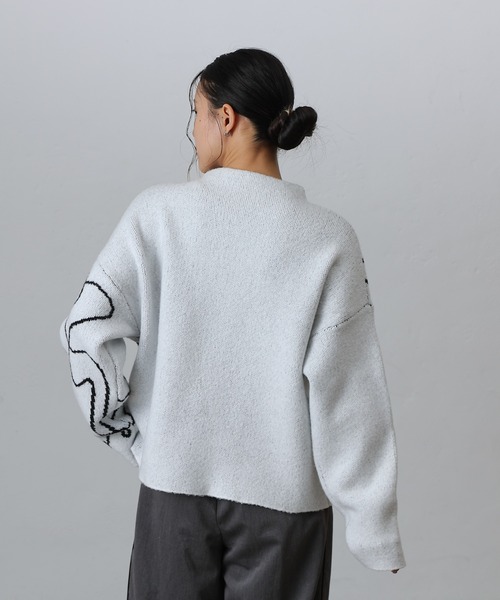 COLONY 2139（コロニートゥーワンスリーナイン）の「モチモチシャギーロープ柄ニット（ニット/セーター・レディース・オフホワイト/グレー/ブラック・FREE）」の22枚目の写真