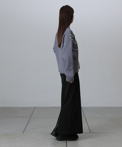 COLONY 2139（コロニートゥーワンスリーナイン）の「モチモチシャギーロープ柄ニット（ニット/セーター・レディース・オフホワイト/グレー/ブラック・FREE）」の13枚目の写真