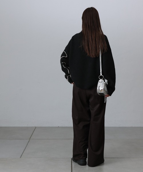 COLONY 2139（コロニートゥーワンスリーナイン）の「モチモチシャギーロープ柄ニット（ニット/セーター・レディース・オフホワイト/グレー/ブラック・FREE）」の5枚目の写真