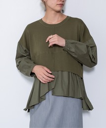 【ZOZO限定商品】ブラウスドッキングニットトップス