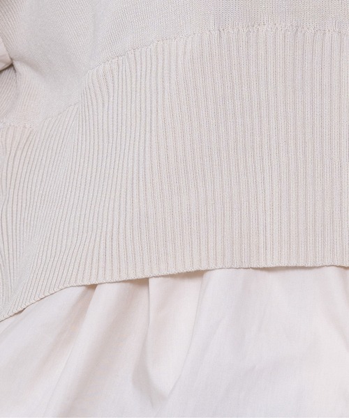 DOLLUPOOPS(ドールアップウップス)の「【ZOZO限定商品】ブラウスドッキングニットトップス(ニット/セーター・レディース・ブラック/カーキ/アイボリー・38)」の17枚目の写真