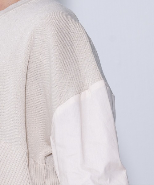 DOLLUPOOPS(ドールアップウップス)の「【ZOZO限定商品】ブラウスドッキングニットトップス(ニット/セーター・レディース・ブラック/カーキ/アイボリー・38)」の19枚目の写真