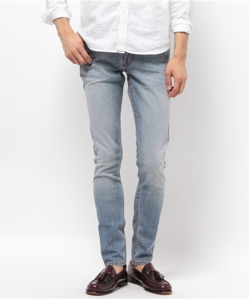 ROBERT GELLER(ロバートゲラー)の「ROBERT GELLER(ロバート ゲラー)DENIM PANTS(デニムパンツ・メンズ・インディゴブルー/ブラック/オフホワイト・28/32/30)」の3枚目の写真