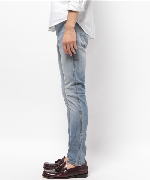 ROBERT GELLER(ロバートゲラー)の「ROBERT GELLER(ロバート ゲラー)DENIM PANTS(デニムパンツ・メンズ・インディゴブルー/ブラック/オフホワイト・28/32/30)」の4枚目の写真