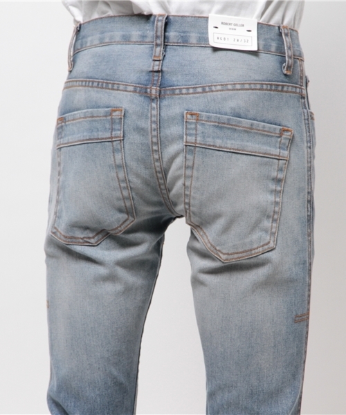 ROBERT GELLER(ロバートゲラー)の「ROBERT GELLER(ロバート ゲラー)DENIM PANTS(デニムパンツ・メンズ・インディゴブルー/ブラック/オフホワイト・28/32/30)」の8枚目の写真