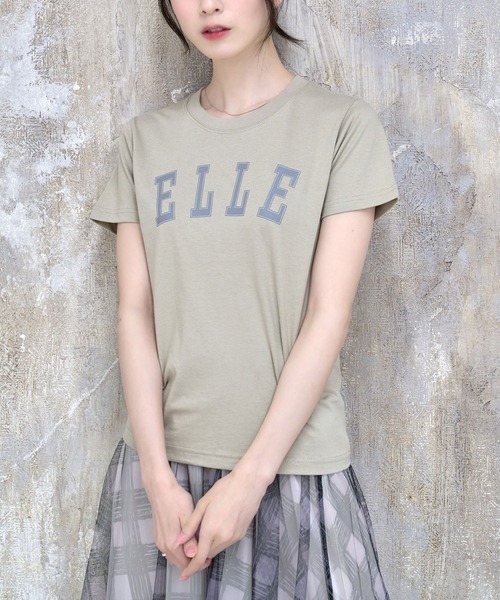 ELLE商品です セール】【Nora Lily】「elle」NL elle College Logo T-Shirt（Tシャツ