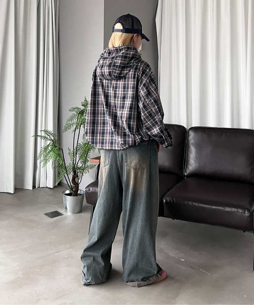 sedacle（セダクル）の「アソートチェックアノラック（パーカー・メンズ・ネイビー/ボルドー/ブラウン/ブルー・SMALL/MEDIUM/LARGE）」の18枚目の写真