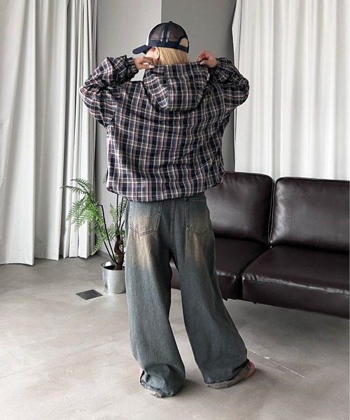 sedacle（セダクル）の「アソートチェックアノラック（パーカー・メンズ・ネイビー/ボルドー/ブラウン/ブルー・SMALL/MEDIUM/LARGE）」の19枚目の写真