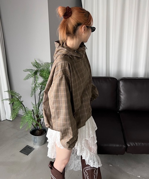 sedacle（セダクル）の「アソートチェックアノラック（パーカー・メンズ・ネイビー/ボルドー/ブラウン/ブルー・SMALL/MEDIUM/LARGE）」の7枚目の写真