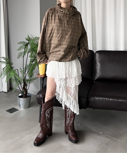 sedacle（セダクル）の「アソートチェックアノラック（パーカー・メンズ・ネイビー/ボルドー/ブラウン/ブルー・SMALL/MEDIUM/LARGE）」の9枚目の写真