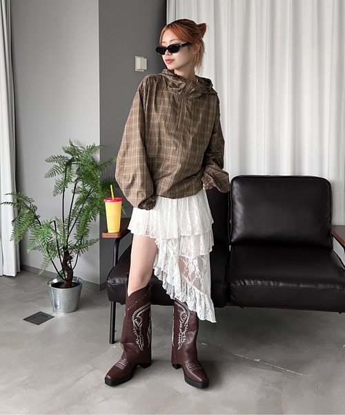 sedacle（セダクル）の「アソートチェックアノラック（パーカー・メンズ・ネイビー/ボルドー/ブラウン/ブルー・SMALL/MEDIUM/LARGE）」の10枚目の写真