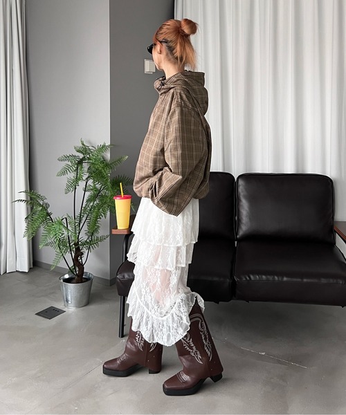 sedacle（セダクル）の「アソートチェックアノラック（パーカー・メンズ・ネイビー/ボルドー/ブラウン/ブルー・SMALL/MEDIUM/LARGE）」の11枚目の写真