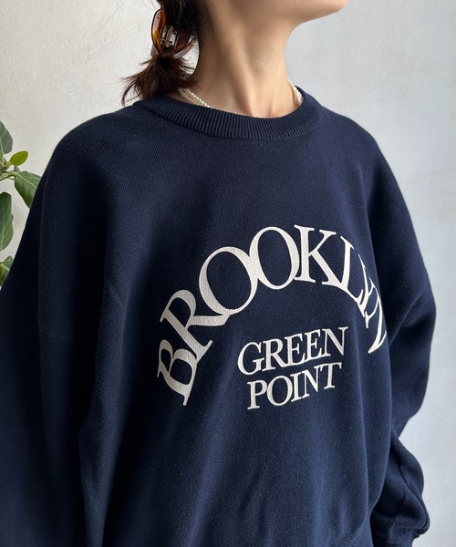 DouDou（ドゥドゥ）の「【WEB限定】スウェットライクロゴプルオーバー（ニット/セーター・レディース・グレー/アイボリー/ネイビー・FREE）」の17枚目の写真