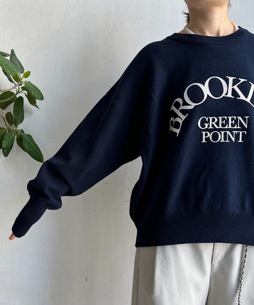 DouDou（ドゥドゥ）の「【WEB限定】スウェットライクロゴプルオーバー（ニット/セーター・レディース・グレー/アイボリー/ネイビー・FREE）」の18枚目の写真