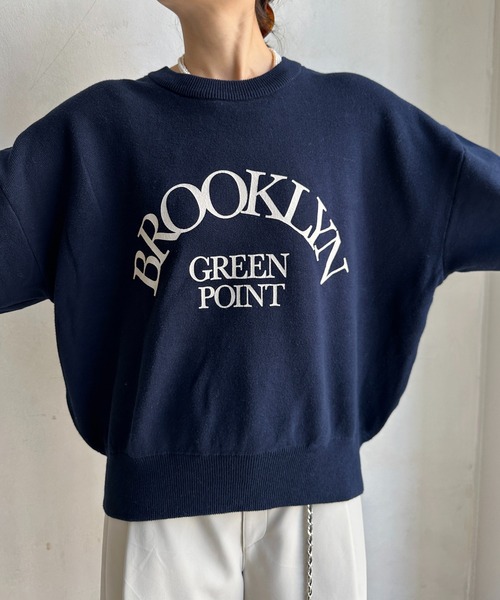 DouDou（ドゥドゥ）の「【WEB限定】スウェットライクロゴプルオーバー（ニット/セーター・レディース・グレー/アイボリー/ネイビー・FREE）」の21枚目の写真