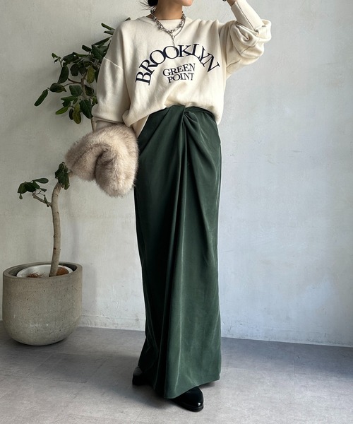 DouDou（ドゥドゥ）の「【WEB限定】スウェットライクロゴプルオーバー（ニット/セーター・レディース・グレー/アイボリー/ネイビー・FREE）」の22枚目の写真