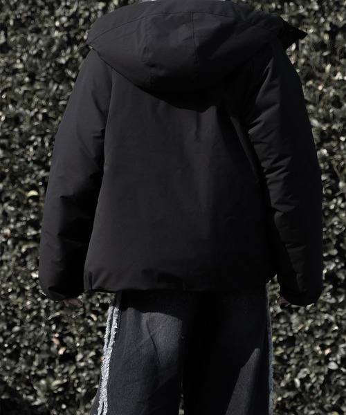 RUUBON（ルーボン）の「【RUUBON】water repellent padded hood jacket / 撥水パテッド フード ジャケット（ダウンジャケット/コート・メンズ・ブラック・M/S/L）」の10枚目の写真