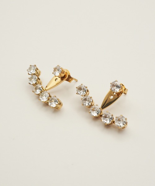 ciite' surgical stainless(シーテサージカルステンレス)の「【 金属アレルギー対応 】 ビジューデザインピアス サージカルステンレス (両耳用)(ピアス(両耳用)・レディース・シルバー/ゴールド・FREE)」の8枚目の写真