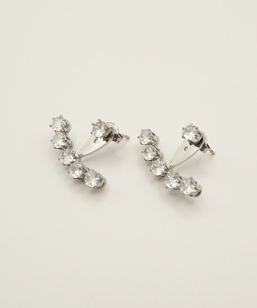 ciite' surgical stainless(シーテサージカルステンレス)の「【 金属アレルギー対応 】 ビジューデザインピアス サージカルステンレス (両耳用)(ピアス(両耳用)・レディース・シルバー/ゴールド・FREE)」の9枚目の写真