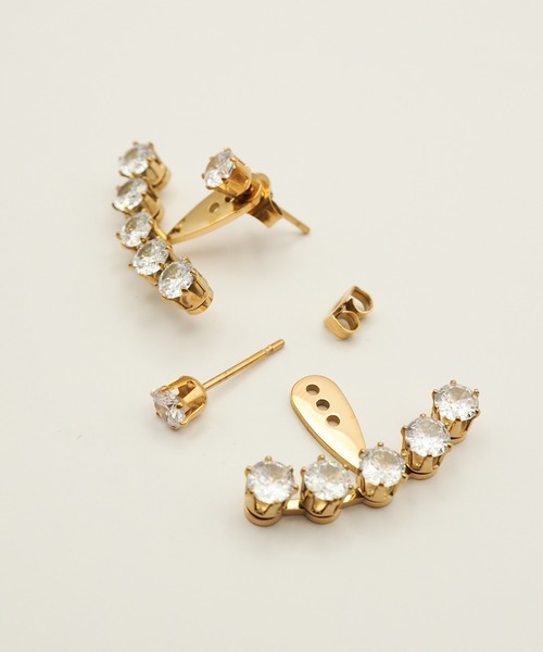 ciite' surgical stainless(シーテサージカルステンレス)の「【 金属アレルギー対応 】 ビジューデザインピアス サージカルステンレス (両耳用)(ピアス(両耳用)・レディース・シルバー/ゴールド・FREE)」の10枚目の写真