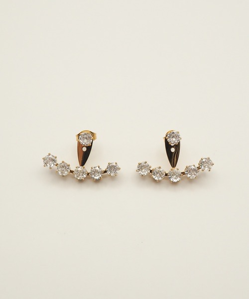 セール】【 金属アレルギー対応 】 ビジューデザインピアス