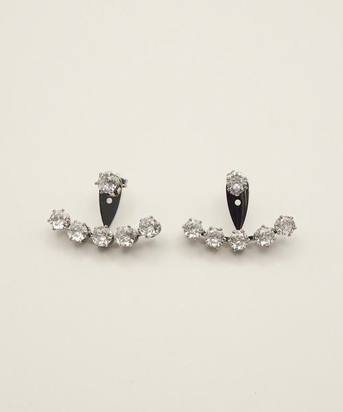セール】【 金属アレルギー対応 】 ビジューデザインピアス