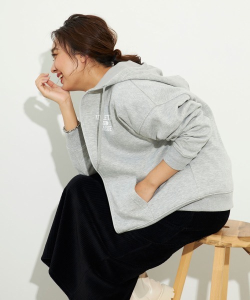 Ocean Pacific（オーシャンパシフィック）の「【OP/オーピー】レディーススウェットジップパーカー　カレッジデザイン（パーカー・レディース・ネイビー/アイボリー/チャコールグレー/ヘザーグレー・MEDIUM/LARGE/X-LARGE）」の11枚目の写真