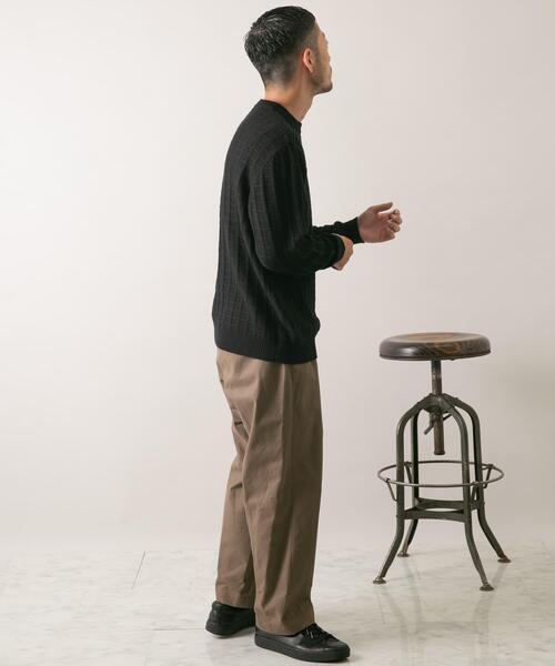 URBAN RESEARCH ROSSO MEN（アーバンリサーチロッソメン）の「『XLサイズあり』メリノウール変形ワッフルニット（ニット/セーター・メンズ・ブラウン/ブラック/ネイビー/ベージュ/ライトグレー・X-LARGE/LARGE/MEDIUM/SMALL）」の16枚目の写真
