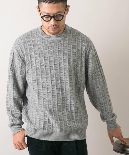 URBAN RESEARCH ROSSO MEN(アーバンリサーチロッソメン)の「『XLサイズあり』メリノウール変形ワッフルニット(ニット/セーター・メンズ・ブラウン/ブラック/ネイビー/ベージュ/ライトグレー・X-LARGE/LARGE/MEDIUM/SMALL)」の20枚目の写真