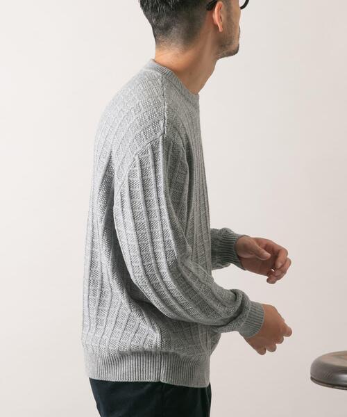 URBAN RESEARCH ROSSO MEN(アーバンリサーチロッソメン)の「『XLサイズあり』メリノウール変形ワッフルニット(ニット/セーター・メンズ・ブラウン/ブラック/ネイビー/ベージュ/ライトグレー・X-LARGE/LARGE/MEDIUM/SMALL)」の16枚目の写真