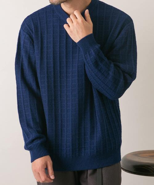 新品正規品【ROUGH&SWELL/L】メリノウール100%ニットセーター ウェーブ