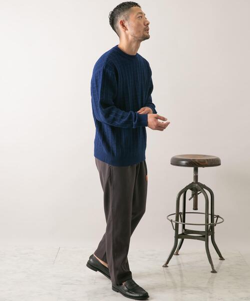 セール】『XLサイズあり』メリノウール変形ワッフルニット（ニット