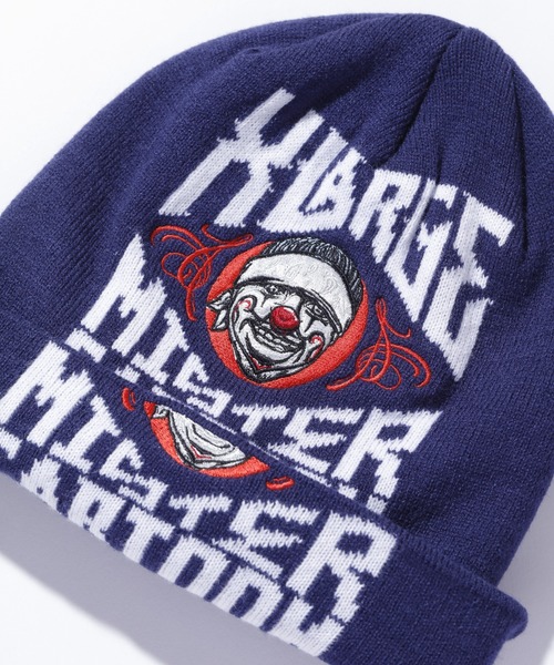 XLARGE(エクストララージ)の「XLARGE×Mister Cartoon CUFF BEANIE(ニットキャップ/ビーニー・メンズ・ブラック/ブルー・ONE SIZE)」の5枚目の写真