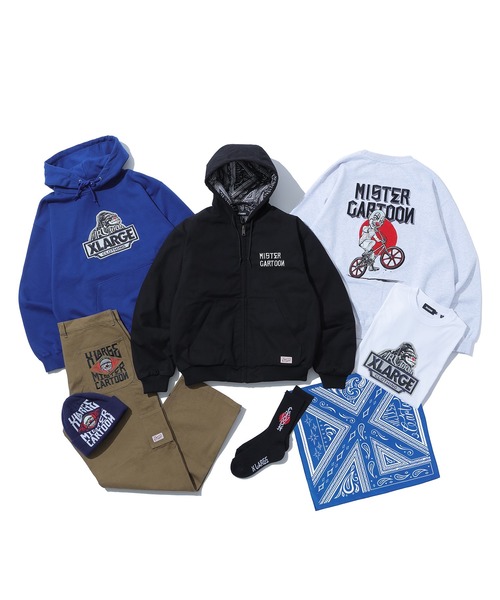 XLARGE(エクストララージ)の「XLARGE×Mister Cartoon CUFF BEANIE(ニットキャップ/ビーニー・メンズ・ブラック/ブルー・ONE SIZE)」の7枚目の写真