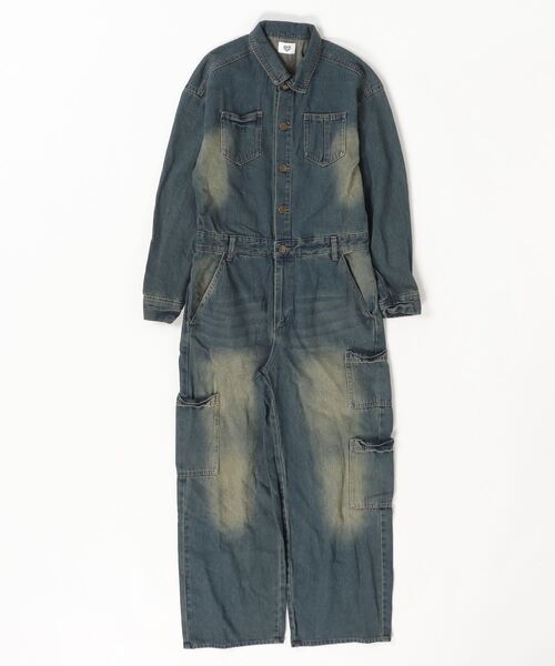 HTH(エイチティーエイチ)の「jump denim suit(セットアップ・レディース・インディゴブルー/ブラック・フリー)」の5枚目の写真