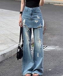 SPIGA（スピーガ）の「ﾗｯﾌﾟﾚｲﾔｰﾃﾞﾆﾑﾊﾟﾝﾂ（デニムパンツ）」
