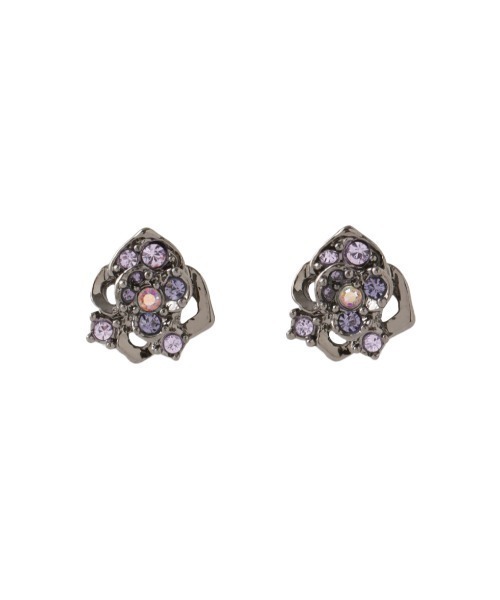 ANNA SUI(アナスイ)の「薔薇モチーフ ピアス(ピアス(両耳用)・レディース・パープル/ピンク・ONE SIZE)」の2枚目の写真