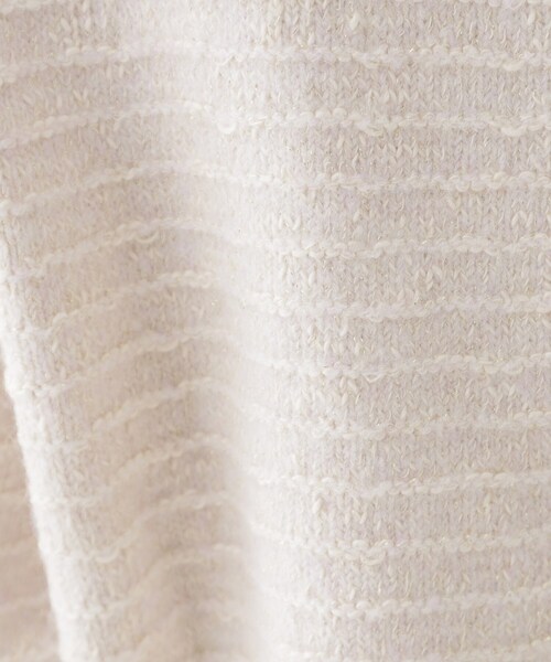 couture brooch(クチュールブローチ)の「◆【上品な着こなしが叶う】ツイード風ニットジャケットカーディガン(カーディガン/ボレロ・レディース・チャコールグレー/グレー/アイボリー・38)」の8枚目の写真