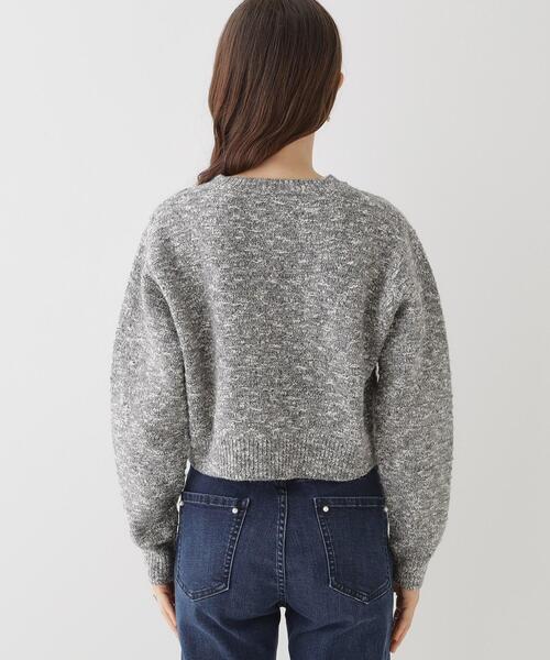 couture brooch(クチュールブローチ)の「◆【上品な着こなしが叶う】ツイード風ニットジャケットカーディガン(カーディガン/ボレロ・レディース・チャコールグレー/グレー/アイボリー・38)」の13枚目の写真