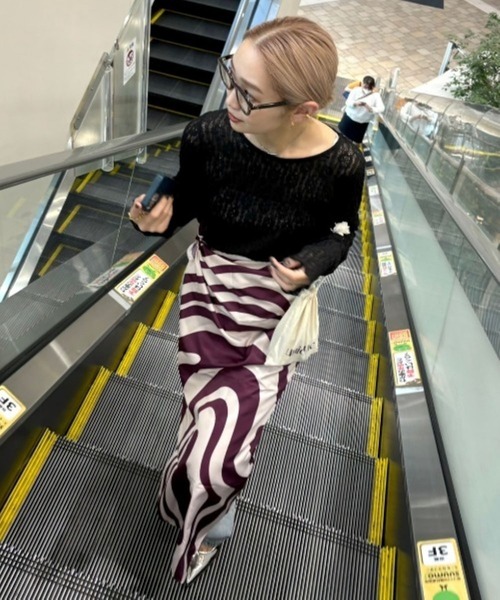 CIAOPANIC TYPY（チャオパニックティピー）の「【PONセレクト！】アソート柄大判スカーフ（ストール/ショール・レディース・バーガンディー/ブラウン/ネイビー・ONE SIZE）」の16枚目の写真