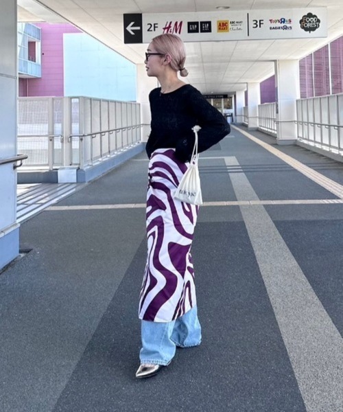 CIAOPANIC TYPY（チャオパニックティピー）の「【PONセレクト！】アソート柄大判スカーフ（ストール/ショール・レディース・バーガンディー/ブラウン/ネイビー・ONE SIZE）」の15枚目の写真