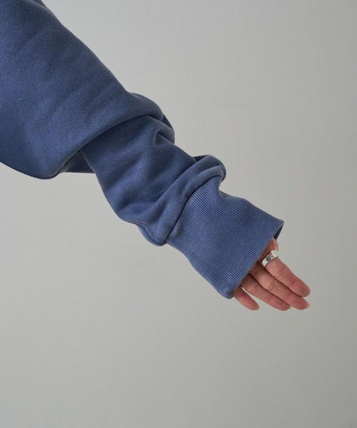 PUAL CE CIN（ピュアルセシン）の「ヴィンテージライクスペースプリント裏起毛スウェット（スウェット・レディース・チャコールグレー/ブルー・FREE）」の17枚目の写真