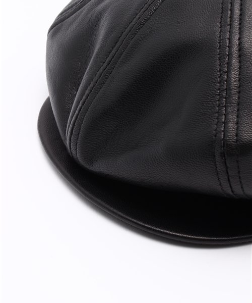 Schott(ショット)の「Schott/ショット/LAMBSKIN NEWS BOY/ラムスキン ニュースボーイ キャスケット(キャスケット・メンズ・ブラック/ワイン/ネイビー・X-LARGE/LARGE/MEDIUM)」の7枚目の写真