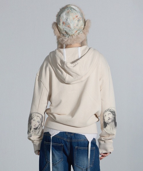 Beaded Hoodie Zip-Up/ビーズフーディジップアップ（パーカー  