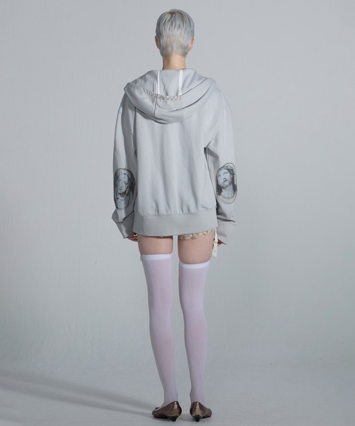 SCULPTOR（スカルプター）の「Beaded Hoodie Zip-Up/ビーズフーディ