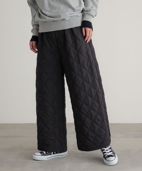 n'OrLABEL（ノアールレーベル）の「『キルティングパンツ』（その他パンツ・レディース・スミクロ/アイボリー/カーキ・1/2）」の2枚目の写真