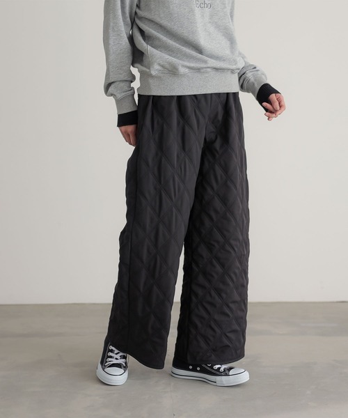 n'OrLABEL（ノアールレーベル）の「『キルティングパンツ』（その他パンツ・レディース・スミクロ/アイボリー/カーキ・1/2）」の4枚目の写真
