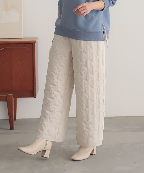 n'OrLABEL（ノアールレーベル）の「『キルティングパンツ』（その他パンツ・レディース・スミクロ/アイボリー/カーキ・1/2）」の8枚目の写真